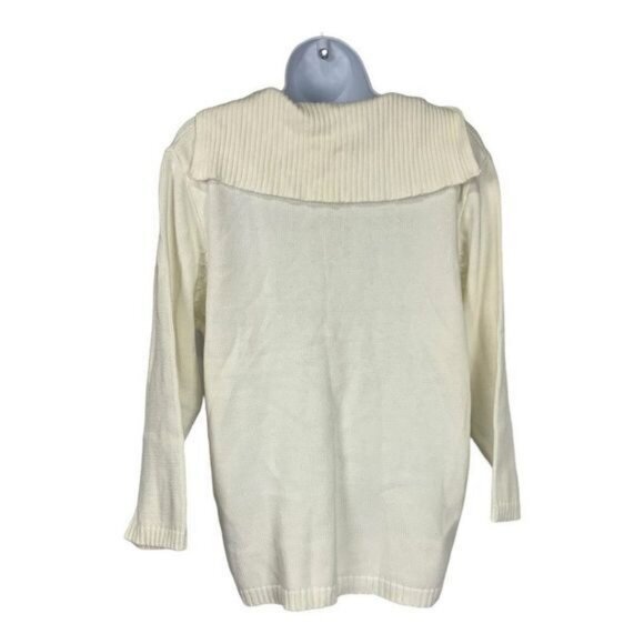 Sag Harbor Sport Womens Size Medium Cotton Sweater White - Picture 10 of 10